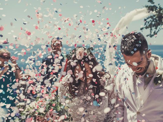 Un matrimonio in Liguria, una terrazza sul mare