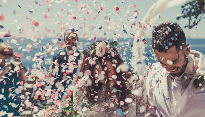 A wedding in Liguria, a terrace overlooking the sea